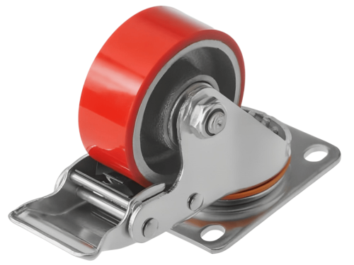 SCPB 93 колесо полиуретановое большегрузное с поворотной площадкой и тормозом