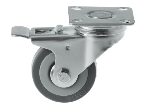 SCgb 25 колесо аппаратное с поворотной площадкой и тормозом и втулкой скольжения