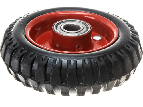 PP 160 колесо литое с протекторной резиной, металлическим ободом и шариковым подшипником, ось 17 мм, без крепления