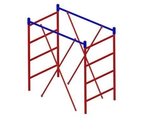Вышка-тура МЕГА 2М высотой 7.8 м с колесами и винтовыми опорами