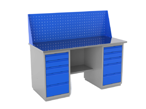 Верстак двухтумбовый ВС-1600/Т2/Т2 (№622)