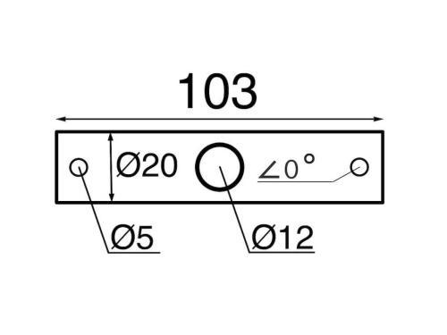 Ось крепления ручки рохли с отверстием посередине