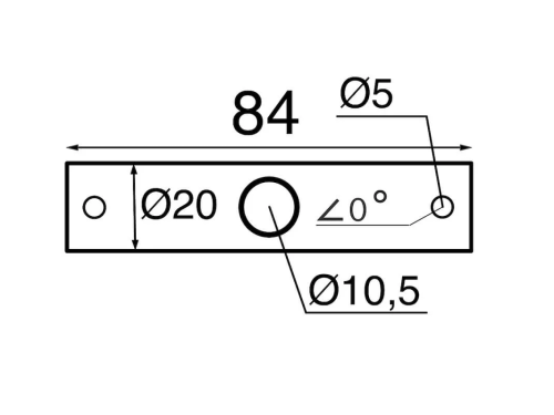 Ось крепления ручки рохли с отверстием посередине