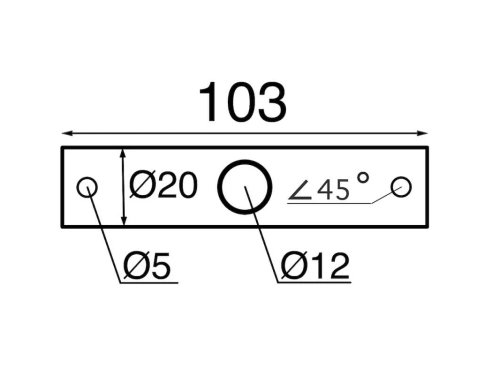 Ось крепления ручки рохли с отверстием посередине