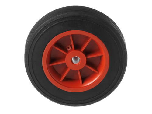 SR 1104-12 колесо литое бескамерное для тачек с симметричной ступицей, пластиковым ободом и втулкой скольжения, ось 12 мм