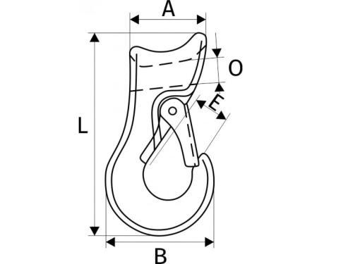 Крюк скользящий чокерный для канатных строп Сибталь
