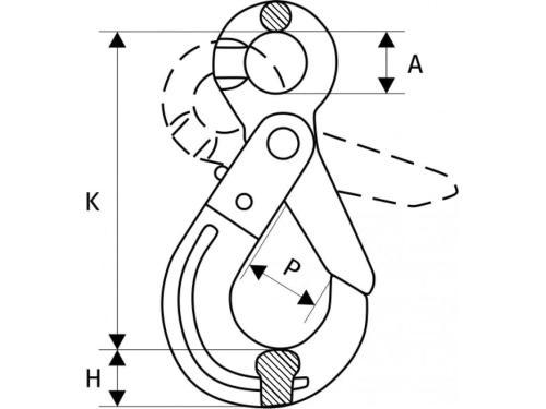 Крюк самозакрывающийся для цепных строп Сибталь