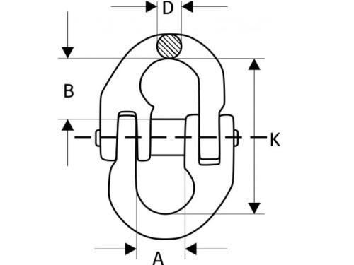 Звено соединительное европейского типа LL для цепных строп Сибталь