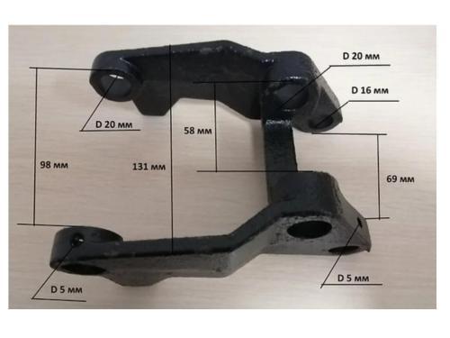 Рычаг силового блока (вилка задняя) для гидравлических тележек
