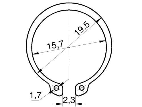 Стопорное кольцо (пружинная шайба) для крепления подвилочных роликов