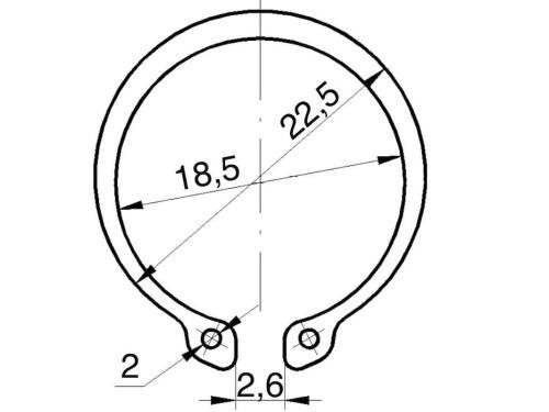 Стопорное кольцо (пружинная шайба) для крепления подвилочных роликов