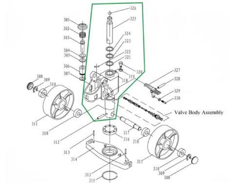 Гидроузел в сборе для тележек гидравлических ACR/BF с г/п 2500/3000