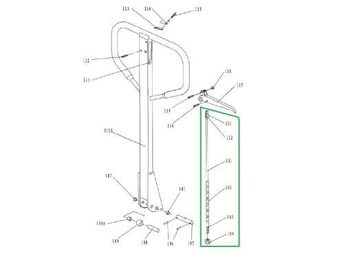 Тяга цепная в сборе для тележек гидравлических