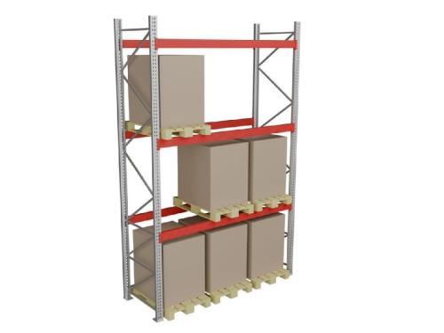 Стеллаж паллетный СТСМ 4000х2700х1000 мм 3 яруса
