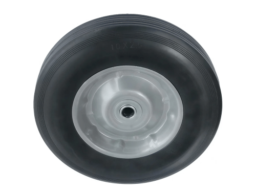 SR1901-16N колесо литое бескамерное для тачек с несимметричной ступицей, металлическим ободом и роликовым подшипником, ось 16 мм