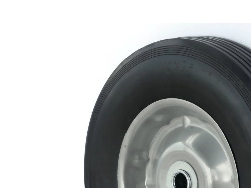 SR1901-16N колесо литое бескамерное для тачек с несимметричной ступицей, металлическим ободом и роликовым подшипником, ось 16 мм