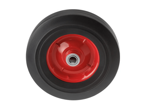 SR1901-20 колесо литое бескамерное для тачек с симметричной ступицей, металлическим ободом и роликовый подшипником, ось 20 мм