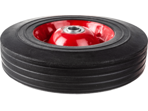 SR1901-20 колесо литое бескамерное для тачек с симметричной ступицей, металлическим ободом и роликовый подшипником, ось 20 мм