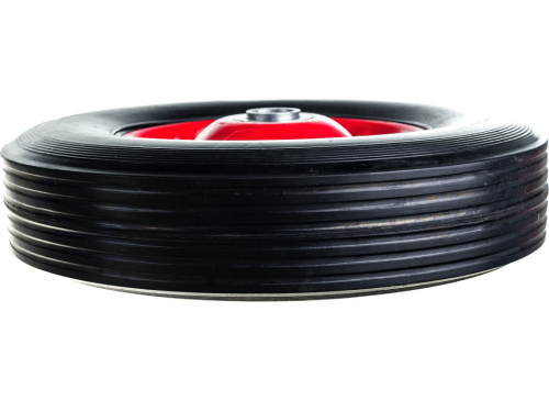 SR1901-20 колесо литое бескамерное для тачек с симметричной ступицей, металлическим ободом и роликовый подшипником, ось 20 мм