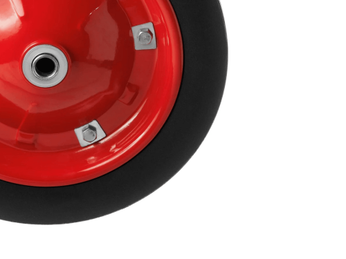 SR2500-16 колесо литое бескамерное для тачек с симметричной ступицей, металлическим ободом и роликовый подшипником, ось 16 мм