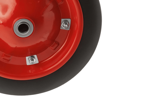SR2500-20 колесо литое бескамерное для тачек с симметричной ступицей, металлическим ободом и роликовый подшипником, ось 20 мм