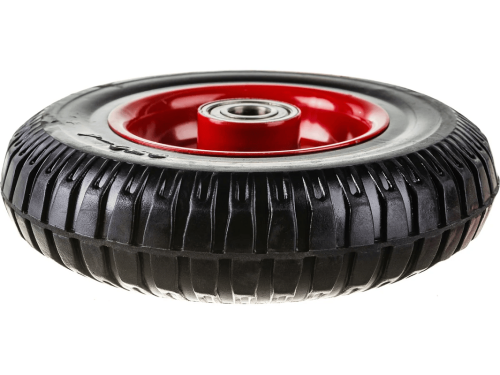 PP 200 колесо литое с протекторной резиной, металлическим ободом и шариковым подшипником, ось 17 мм, без крепления