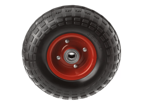 PP 250 колесо литое с протекторной резиной, металлическим ободом и шариковым подшипником, ось 17 мм, без крепления