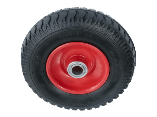Колесо пневматическое 2.50-4 с симметричной ступицей, металлическим ободом и шариковым подшипником, ось 20 мм PR 1400-20 (210 мм/180 кг)
