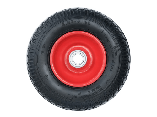 Колесо пневматическое 2.50-4 с симметричной ступицей, металлическим ободом и шариковым подшипником, ось 20 мм PR 1400-20 (210 мм/180 кг)