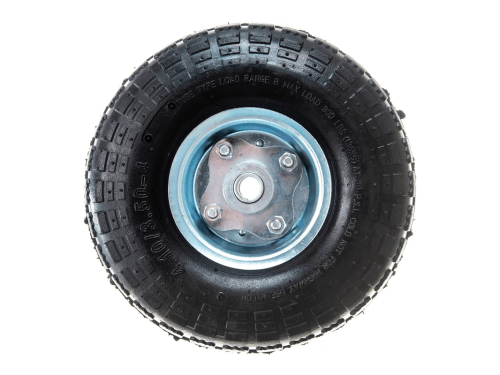 Колесо пневматическое 3.50-4 с несимметричной ступицей, металлическим ободом и шариковым подшипником, ось 16 мм PR 1800-16n (250 мм/180 кг)