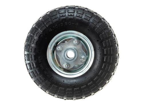 Колесо пневматическое 3.50-4 с несимметричной ступицей, металлическим ободом и шариковым подшипником, ось 20 мм PR 1800-20n (250 мм/180 кг)