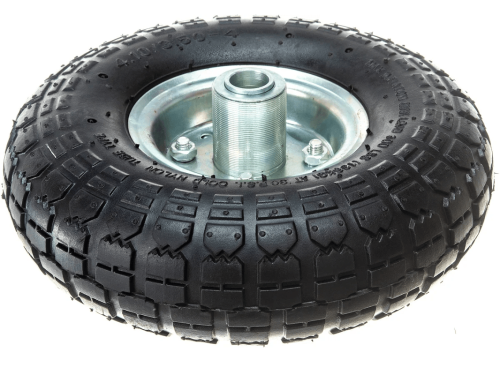 Колесо пневматическое 3.50-4 с несимметричной ступицей, металлическим ободом и шариковым подшипником, ось 20 мм PR 1800-20n (250 мм/180 кг)