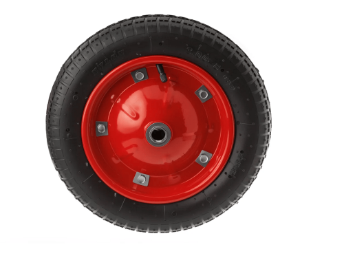 Колесо пневматическое 3.00-8 с симметричной ступицей, металлическим ободом и шариковым подшипником, ось 20 мм PR 2401-20 (340 мм/180 кг)