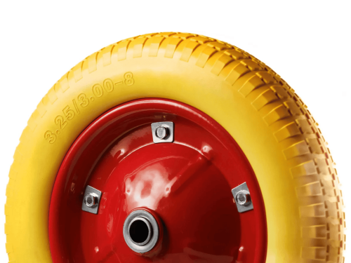 PU 2401-20 колесо пенополиуретановое 3.00-8 с симметричной ступицей, металлическим ободом и шариковым подшипником, ось 20 мм