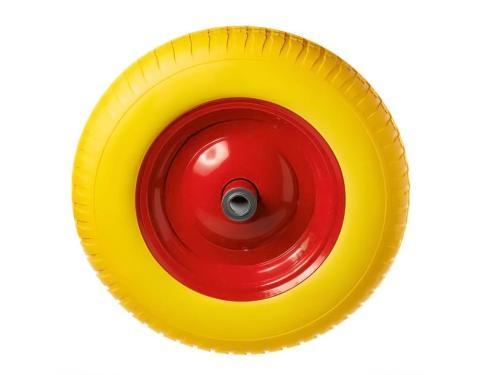PU 2400-20y колесо пенополиуретановое 3.25/3.00-8 с симметричной ступицей, металлическим ободом и шариковым подшипником, ось 20 мм