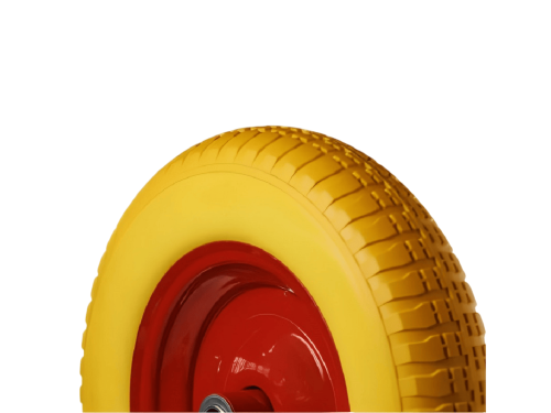 PU 2400-20y колесо пенополиуретановое 3.25/3.00-8 с симметричной ступицей, металлическим ободом и шариковым подшипником, ось 20 мм