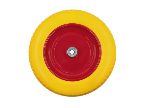 PU 2400-16 колесо пенополиуретановое 3.25/3.00-8 с симметричной ступицей, металлическим ободом и шариковым подшипником, ось 16 мм