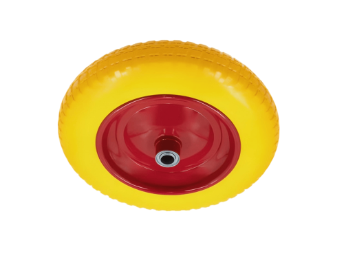 PU 2400-16 колесо пенополиуретановое 3.25/3.00-8 с симметричной ступицей, металлическим ободом и шариковым подшипником, ось 16 мм