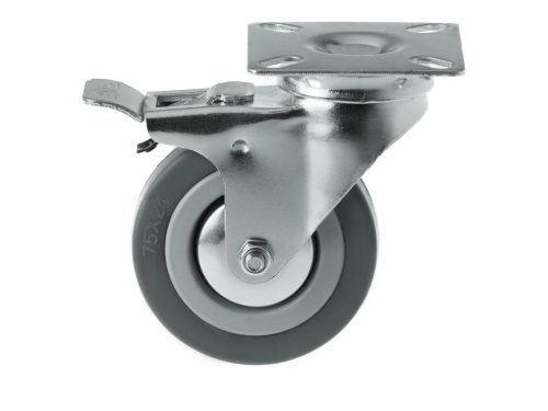 SCgb 93 колесо аппаратное с поворотной площадкой и тормозом и втулкой скольжения