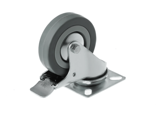 SCgb 93 колесо аппаратное с поворотной площадкой и тормозом и втулкой скольжения