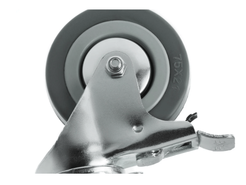 SCgb 93 колесо аппаратное с поворотной площадкой и тормозом и втулкой скольжения