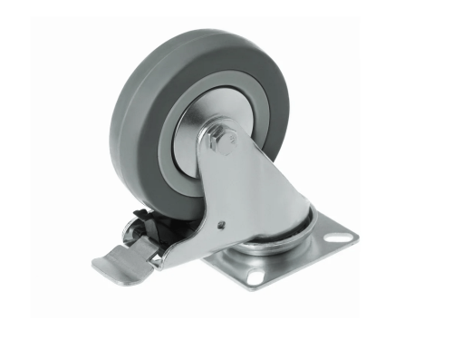 SCgb 42 колесо аппаратное с поворотной площадкой и тормозом и втулкой скольжения