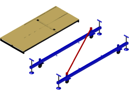 Вышка-тура МЕГА 1М высотой 7.8 м с колесами и винтовыми опорами