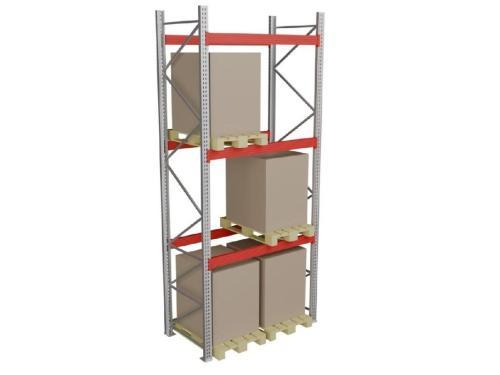 Стеллаж паллетный СТСМ 3500х2250х1000 мм 3 яруса