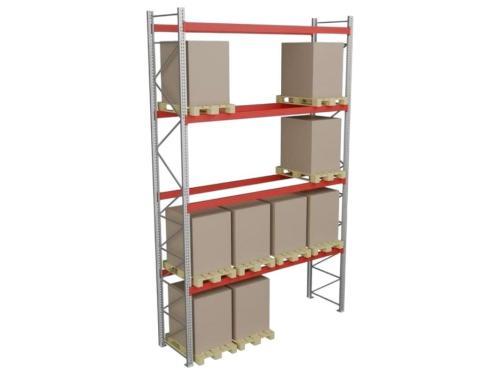 Стеллаж паллетный усиленный СТСМ 5000х3600х1000 мм 4 яруса