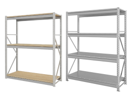 Усиленные полочные стеллажи для склада, магазина или гаража