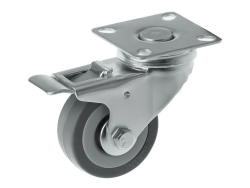 SCgb 25 колесо аппаратное с поворотной площадкой и тормозом и втулкой скольжения