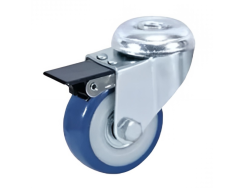 SChvb 25 колесо мебельное под болт М10 и покрытием из поливинилхлорида и тормозом