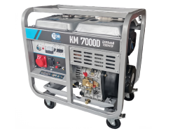 Генератор дизельный TOR KM7000D 7 кВт 220В 15 л с кнопкой запуска и колёсами