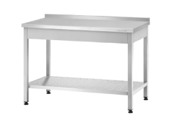 Стол производственный СПРп PROFI INOX (полка перфорированная/ножка профильная труба)